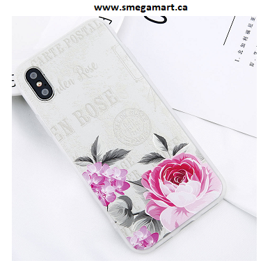 Buy iPhone X Rose Pattern Soft Cell Phone Case