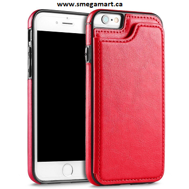 Buy iPhone X PU Leather Wallet Case - Red Online